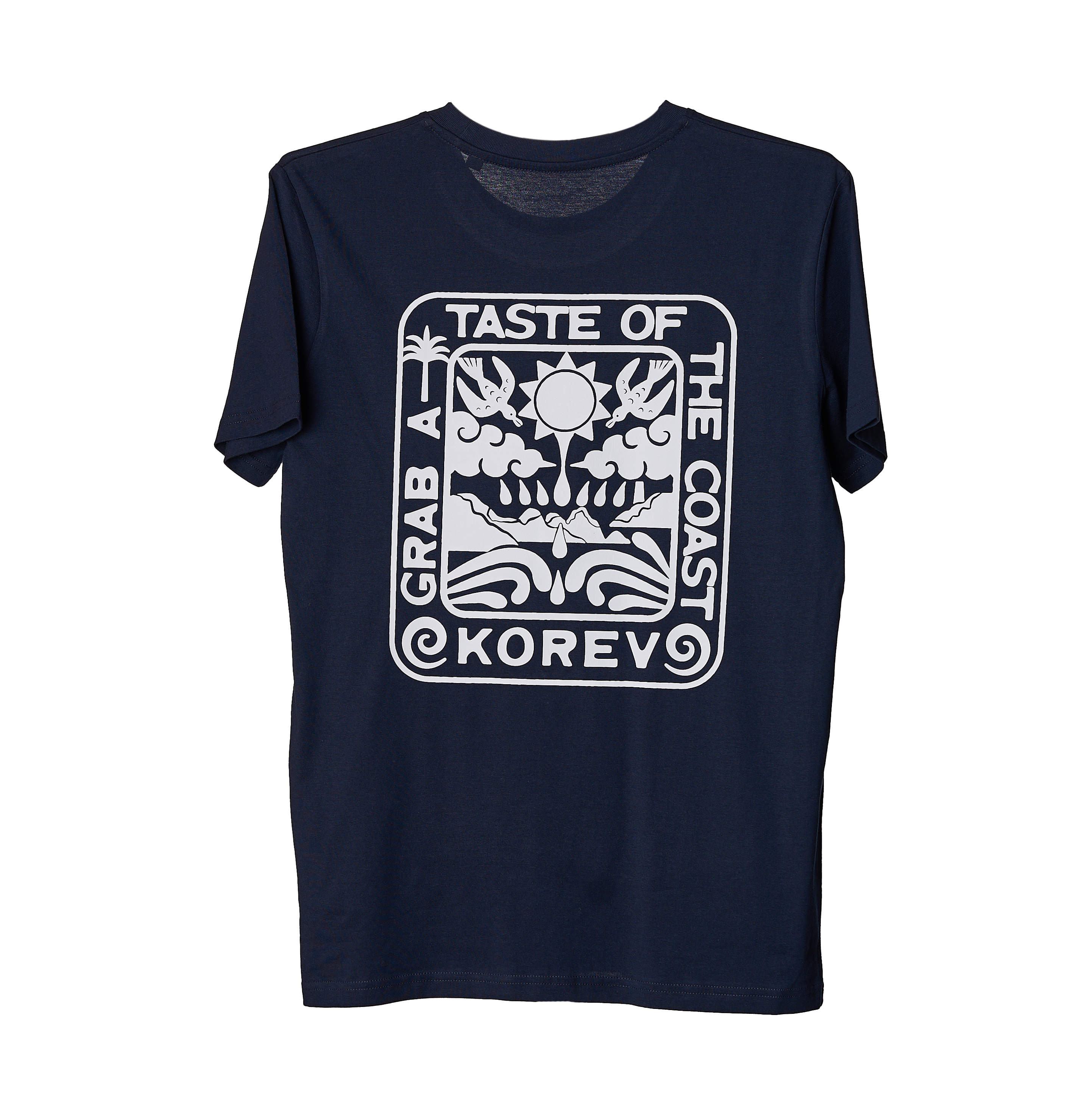 'Open Horizons' korev t-shirt in navy - Image 4