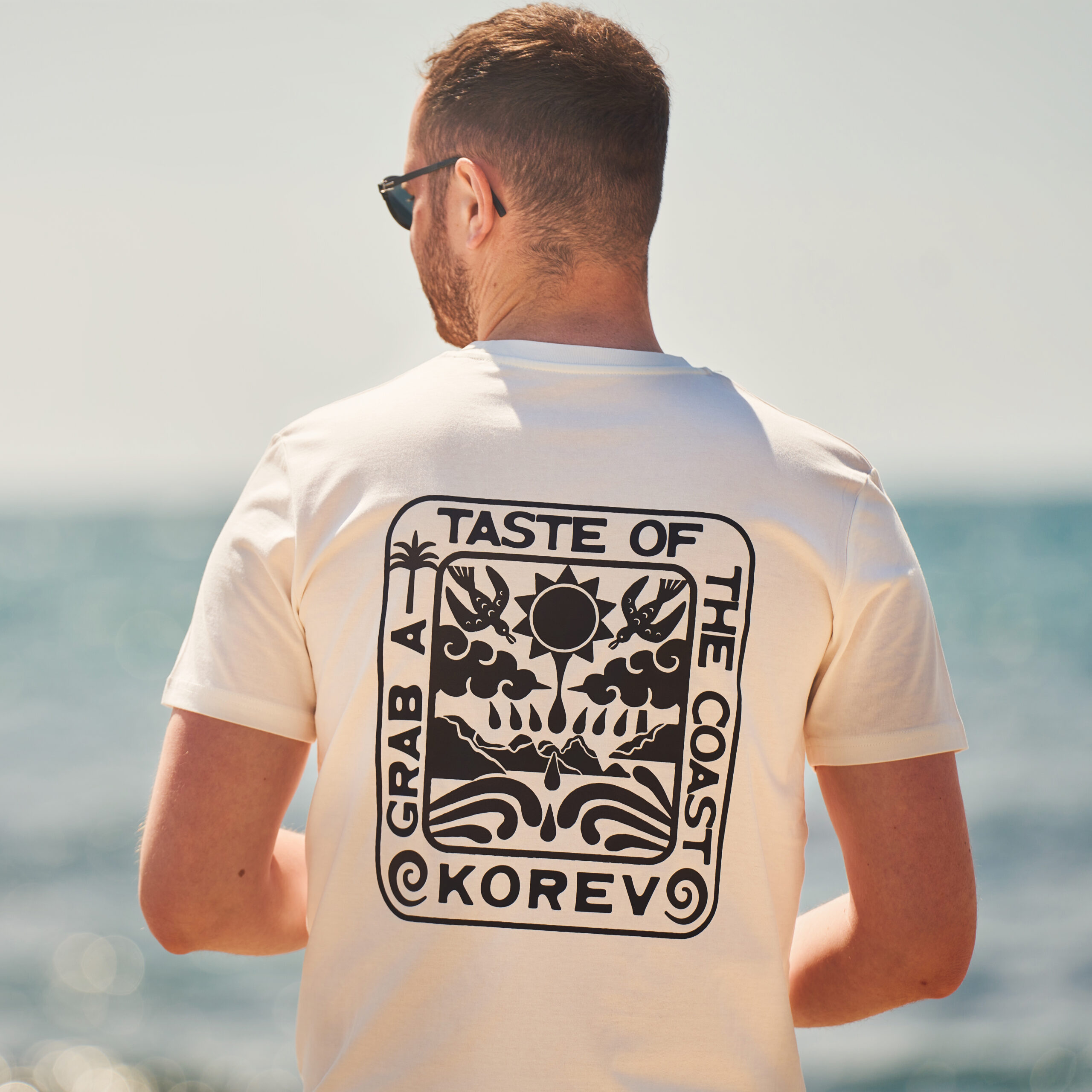 'Open Horizons' korev t-shirt in white - Image 2