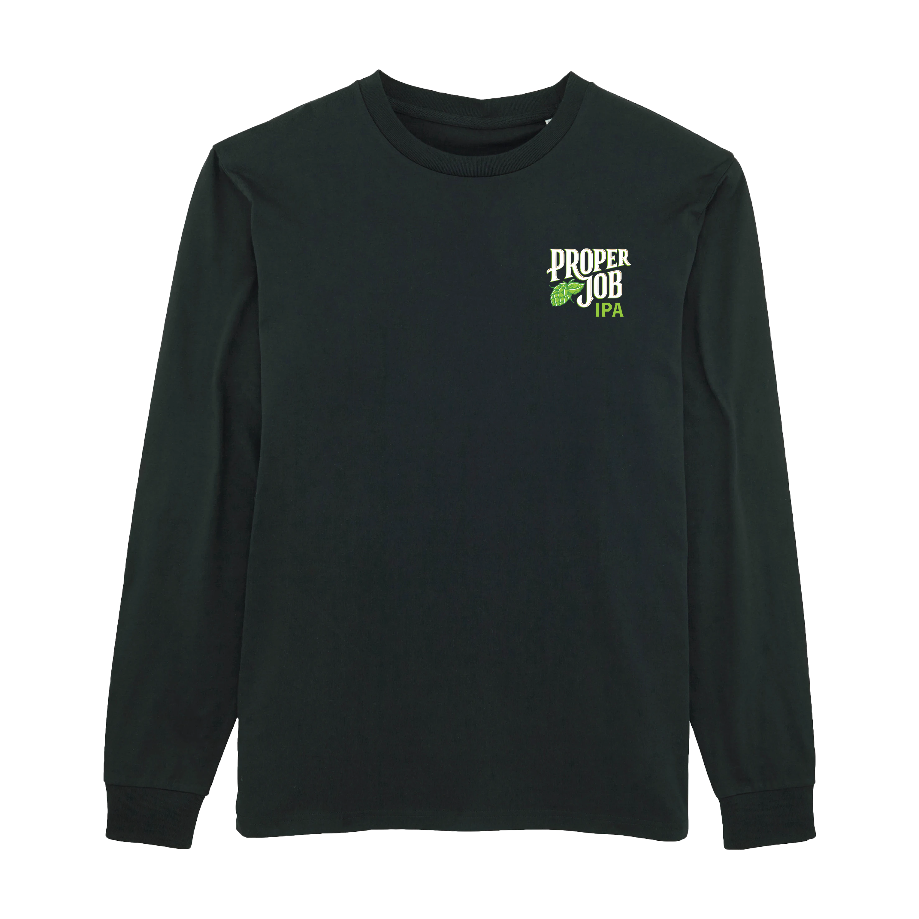 Proper Job long sleeve t-shirt in black - Image 4